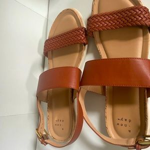 Brown Strap Flat Sandals